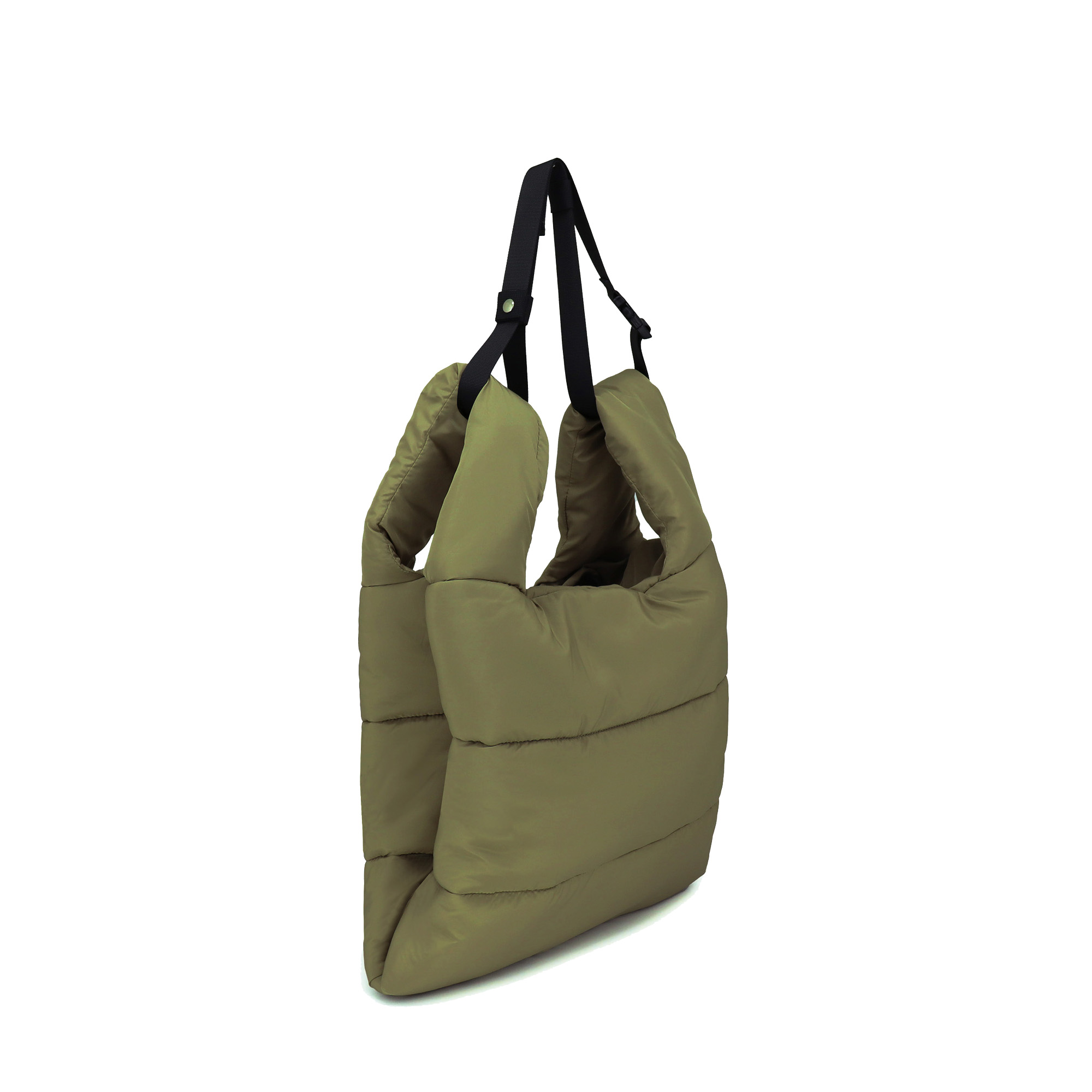TAMIKA kleiner gepuffter crossbody Nylonbeutel light olive